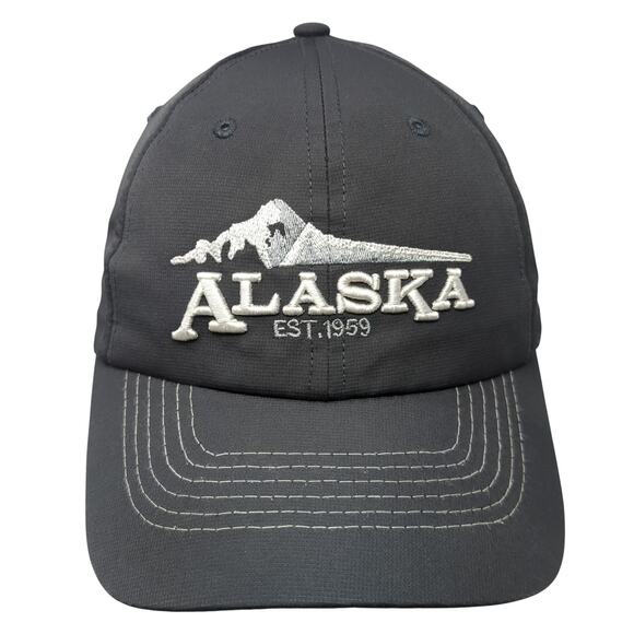 Alaska Est. 1959 Strapback Baseball Cap Gray One Size Cruisewear & Company - Picture 1 of 9
